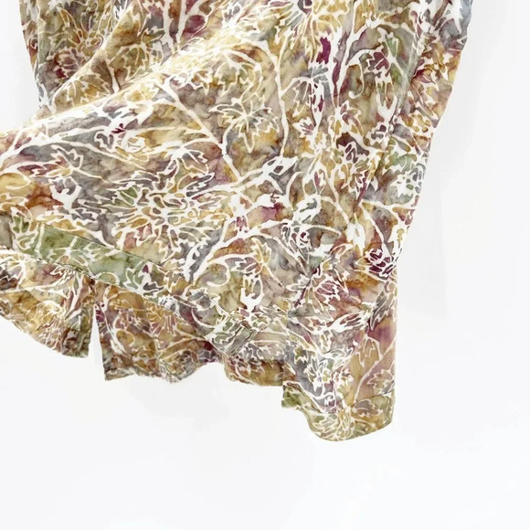 Red Threads Women's Brown 2 Piece Set Blouse Hippie Top Size L - Picture 2 of 7